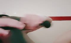 调教双马尾清纯小妹口交大鸡巴，乖巧可爱全程露脸，揉奶玩逼各种舔弄大鸡巴，淫声荡语撩骚狼友按摩棒玩逼逼